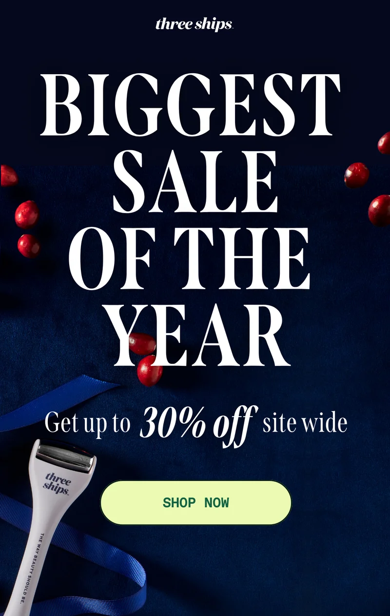 Biggest sale of the year. Get up to 30% off sitewide. Shop now.