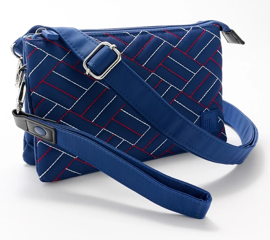 IHKWIP Triple Entry Quilted Crossbody with Wristlet Strap