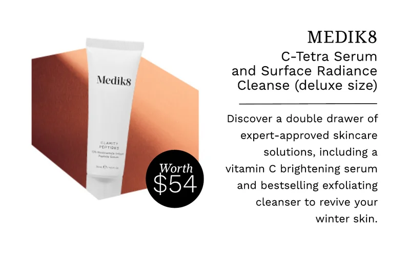 medik8 c-tetra serum and surface radiance cleanse