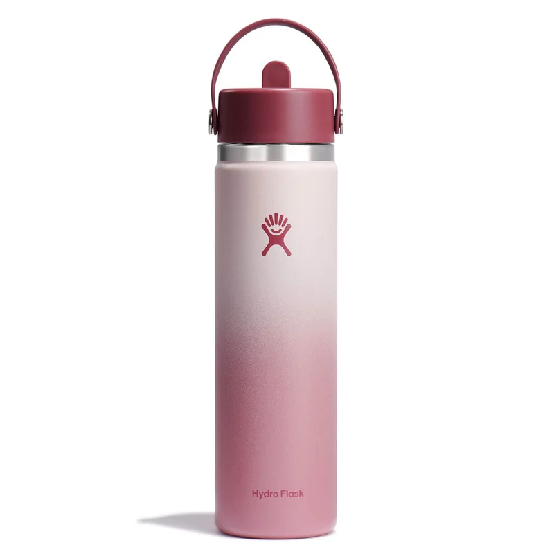 Image of 24 oz Wide Mouth with Flex Straw Cap - Bayberry Ombré