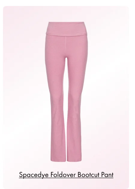 Spacedye Foldover Bootcut Pant in Pink Haze Heather