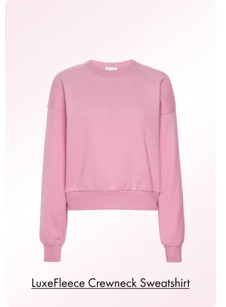 LuxeFleece Crewneck Sweatshirt in Pink Haze