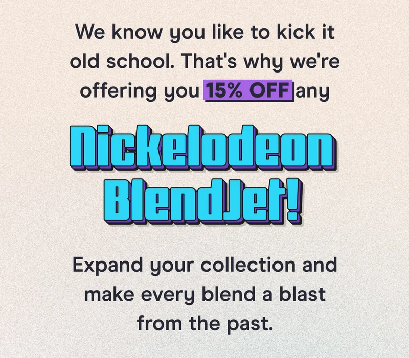 Blend up some '90s nostalgia with our Nickelodeon Collection!  These limited edition BlendJets are a must-have for anyone looking to add some retro vibes to their daily routine.