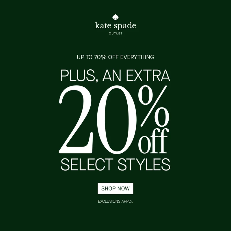 Up to 70% off everything plus, an extra 20% off select styles. SHOP NOW