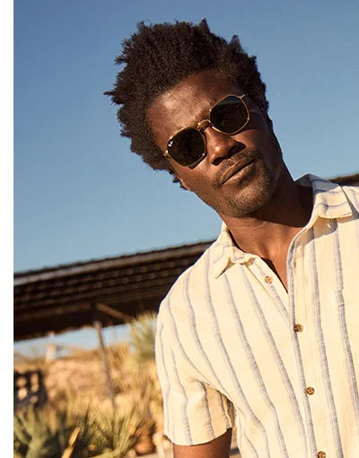 Stretch Selvage Short Sleeve Shirt