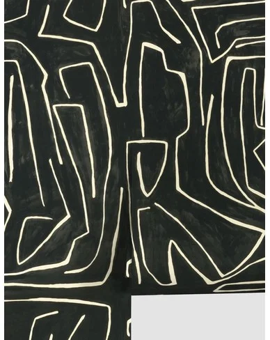 Graffito Wallpaper by Kelly Wearstler-Black