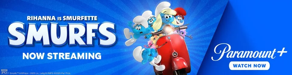 Smurfs movie now streaming ad Smurfs movie now streaming ad