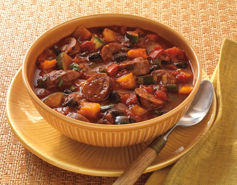 image of the Grilled Chorizo and Black Bean Stew