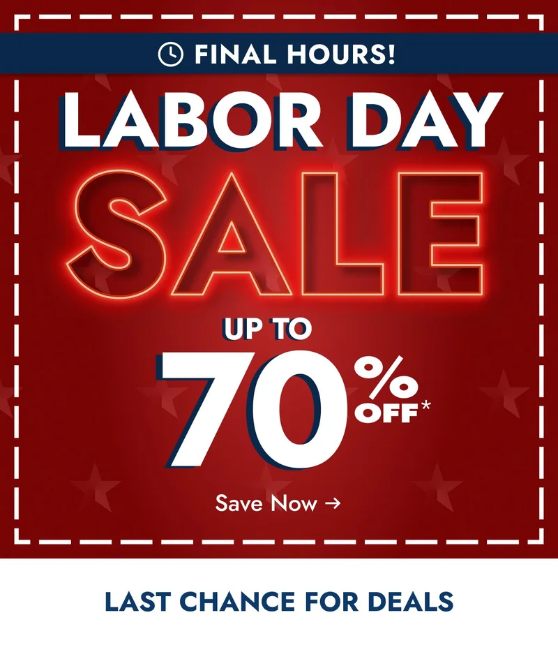 Final Hours! Up to 70% off is ending