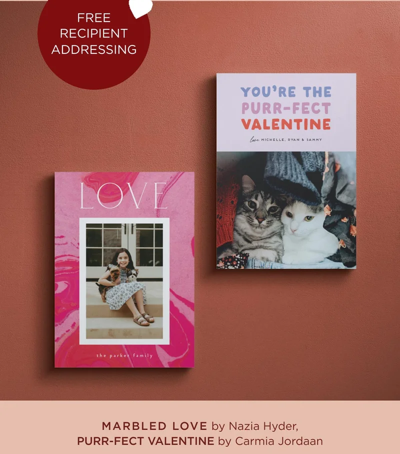 Handrawn Wavy Border, Purr-Fect Valentine
