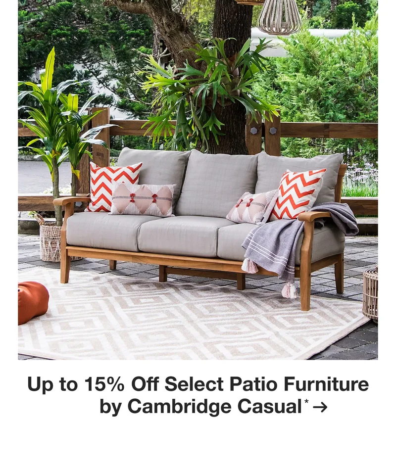 Up to 15% Off Select Patio Furniture by Cambridge Casual*