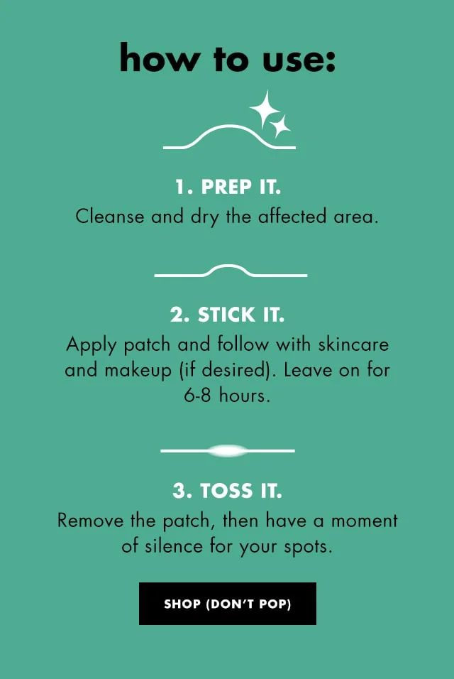 prep, stick, toss