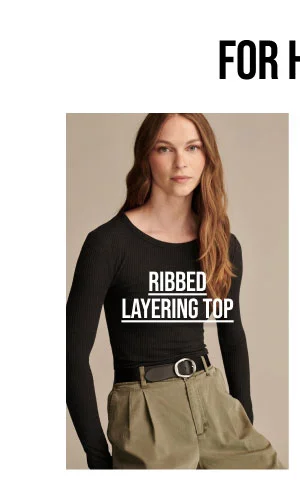 For Her Ribbed Layering Top