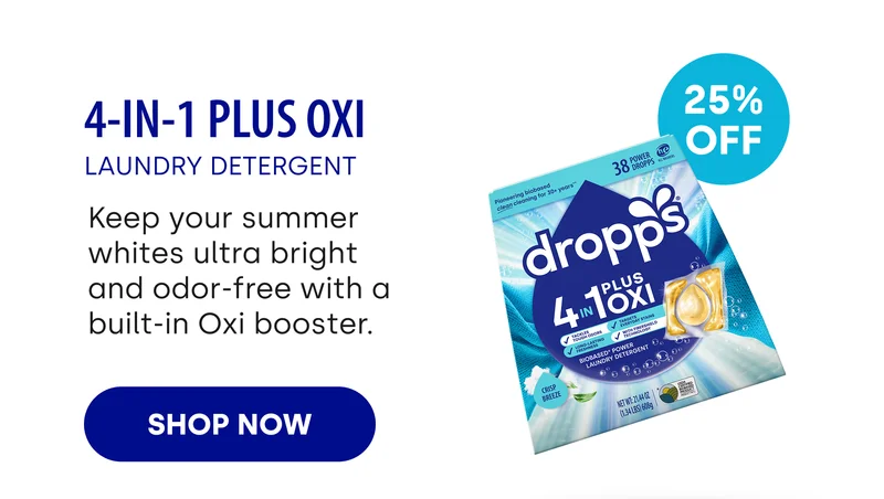 4-in-1 Plus Oxi Laundry Detergent | Keep your summer whites ultra bright and odor-free with a built-in Oxi booster. [SHOP NOW]