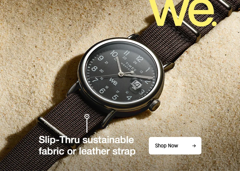 we. Slip-Thru sustainable fabric or leather strap | Shop Now