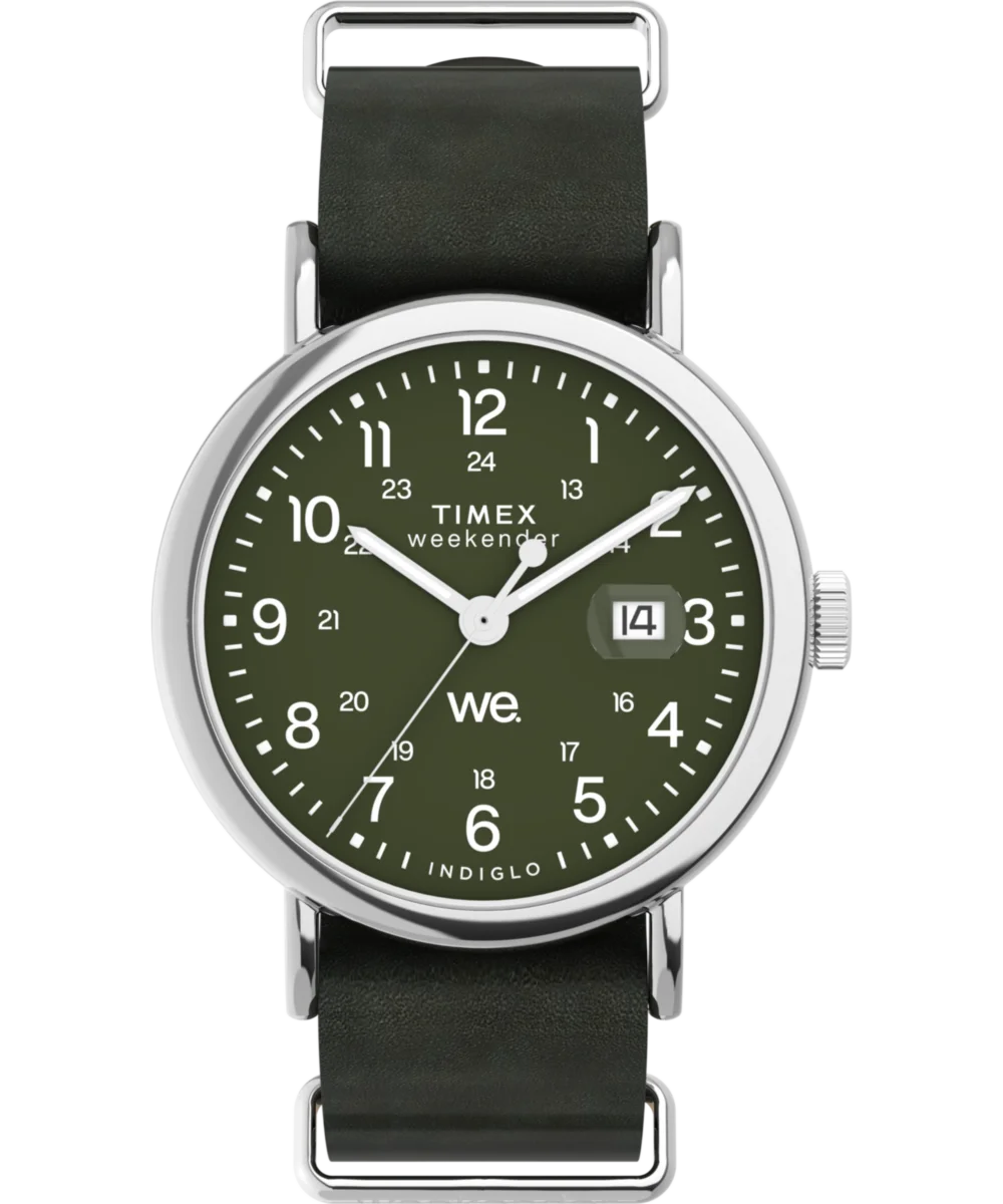 Image of Weekender 40mm Leather Strap Watch
