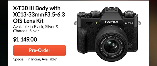 X-T30 III Body with XC13-33mmF3.5-6.3 OIS Lens Kit  | Pre-Order