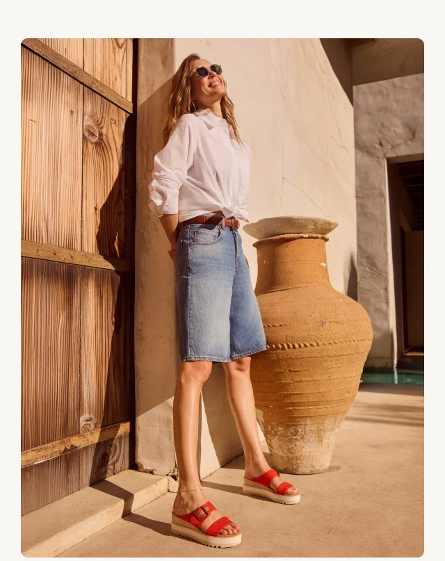 Diana Mule Buckle Wedge Sandal - Image