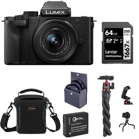 LUMIX DC-G100D Camera with G Vario 12-32mm f/3.5-5.6 ASPH Lens, w/Essentials Kit