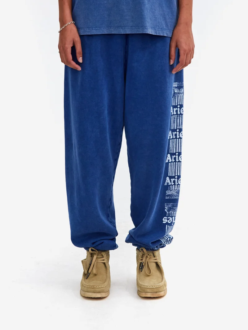 Image of Aries Aged Ancient Column Sweatpant - Blue