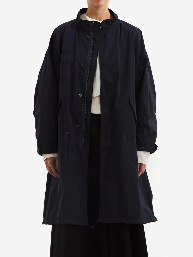 Image of Beams Boy SOLOTEX M-65 Coat - Navy