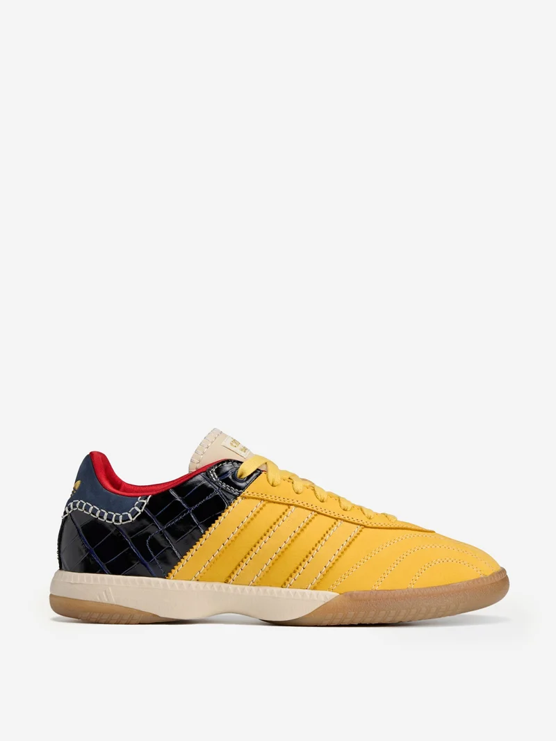 Image of Adidas x Wales Bonner Samba Suede - St Fade Gold/St Fade Gold/Collegiate Navy