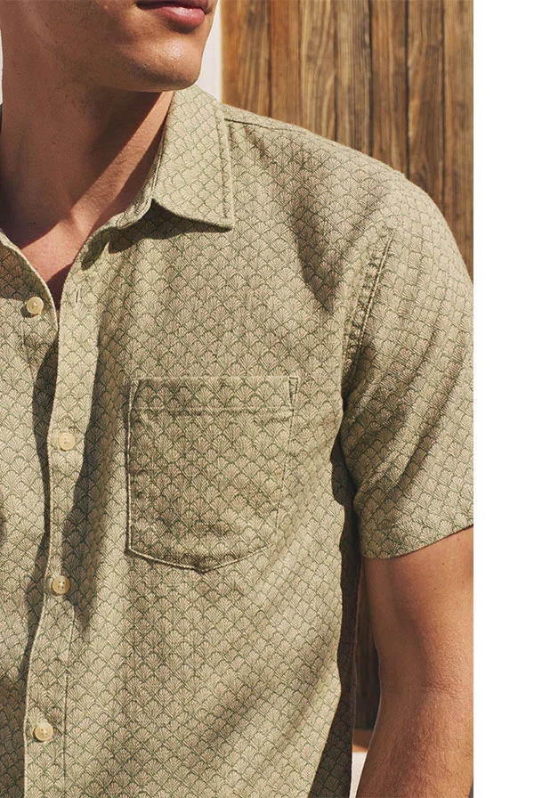 Stretch Selvage Short Sleeve Shirt