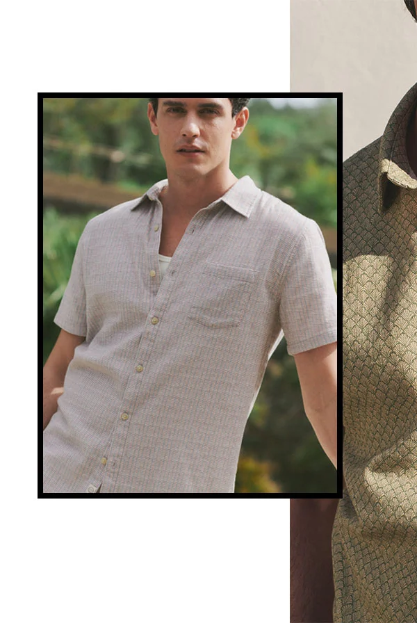 Stretch Selvage Short Sleeve Shirt