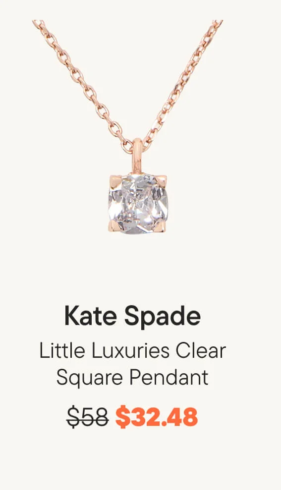 Little Luxuries Clear Square Pendant