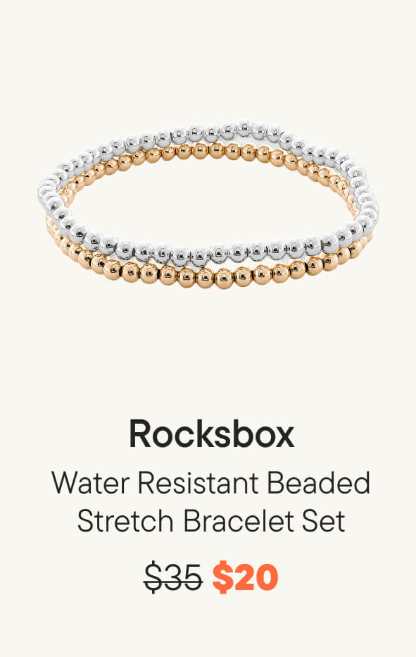 Water Resistant Beaded Stretch Bracelet Set