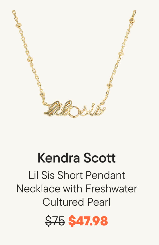 Lil Sis Short Pendant Necklace with Freshwater Cultured Pearl