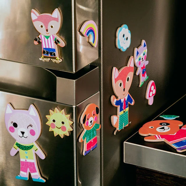 DIY Felt Sticker Dress & Play Magnets