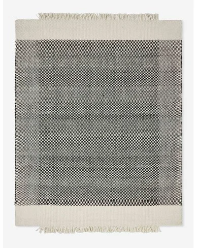 Joelle Handwoven Wool Rug-Black / 10' x 14'