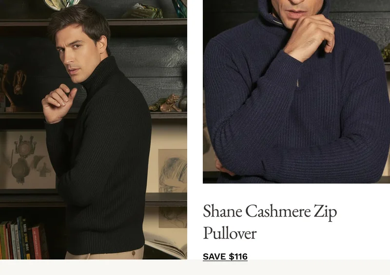 Shane Cashmere Zip Pullover