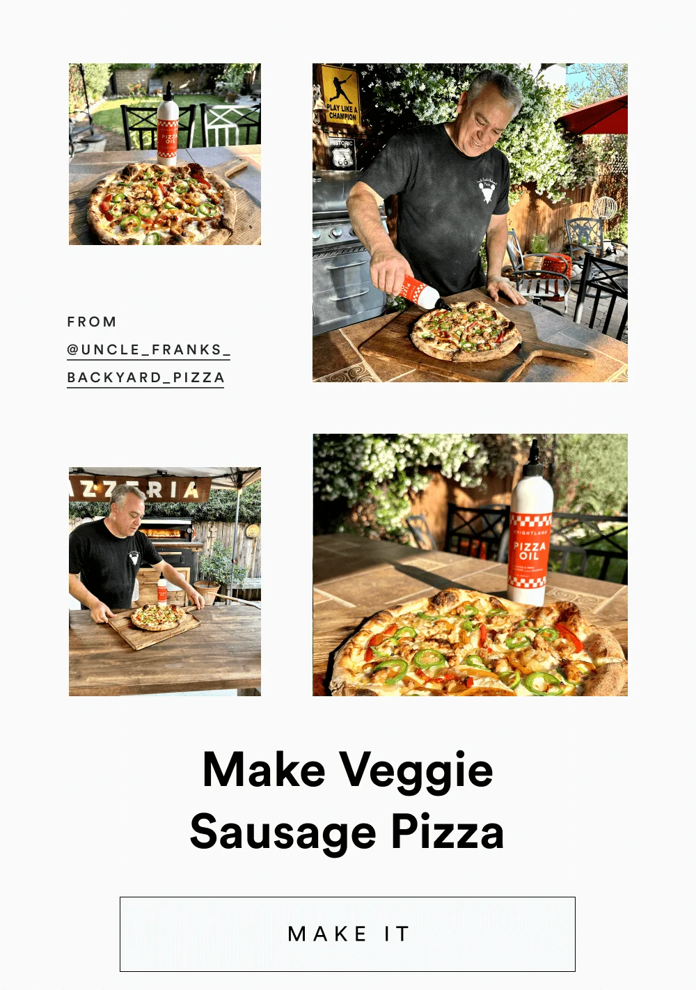 Homemade Veggie Sausage Pizza [ MAKE IT ]