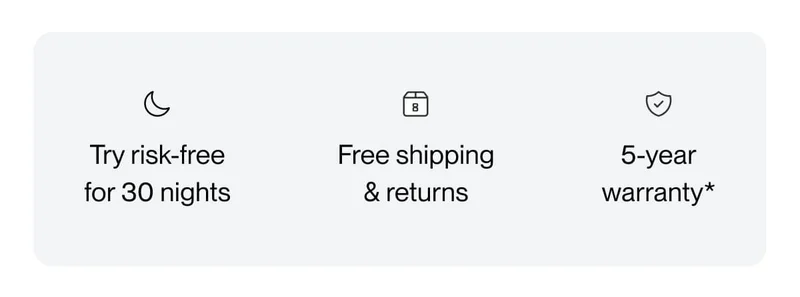 Try risk-free for 30 nights | Free shipping & returns | 5-year warranty