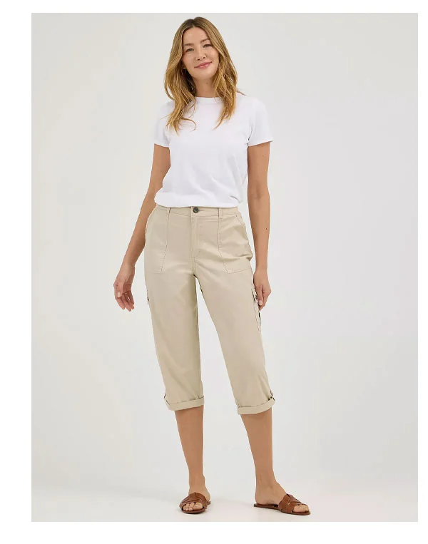 Women's Ultra Lux Comfort with Flex-to-Go Relaxed Fit Cargo Capri