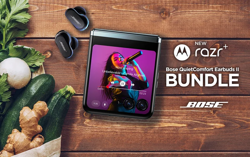 NEW razr+ Bose QuietComfort Earbuds II Bundle