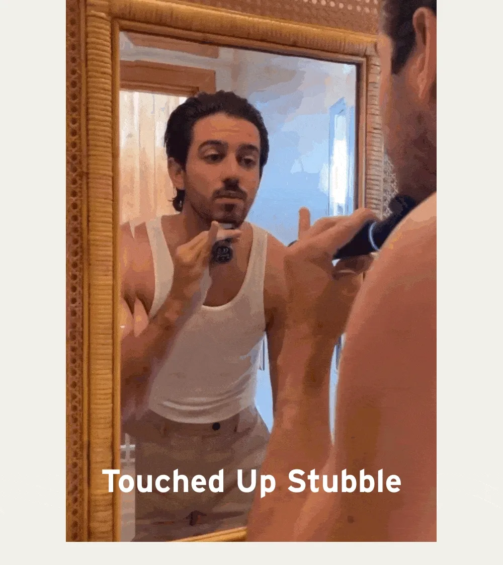 touched up stubble