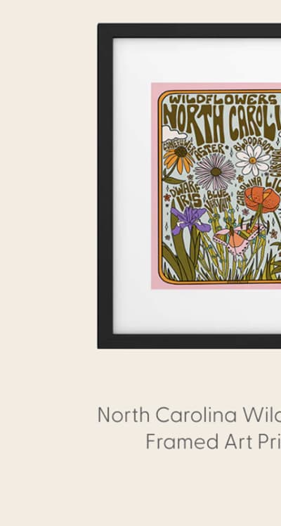 North Carolina Wildflower Framed Art Print