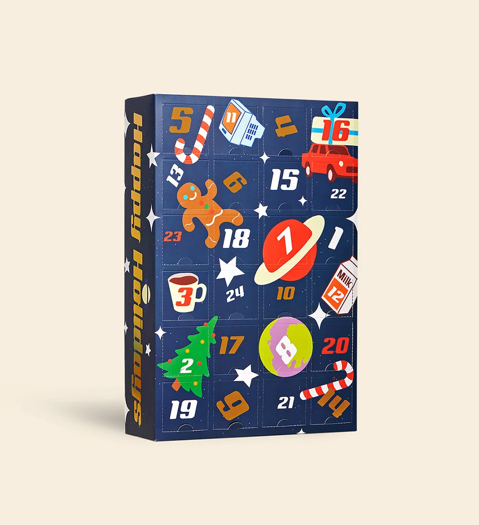 24-Pack Happy Holidays Socks Gift Set