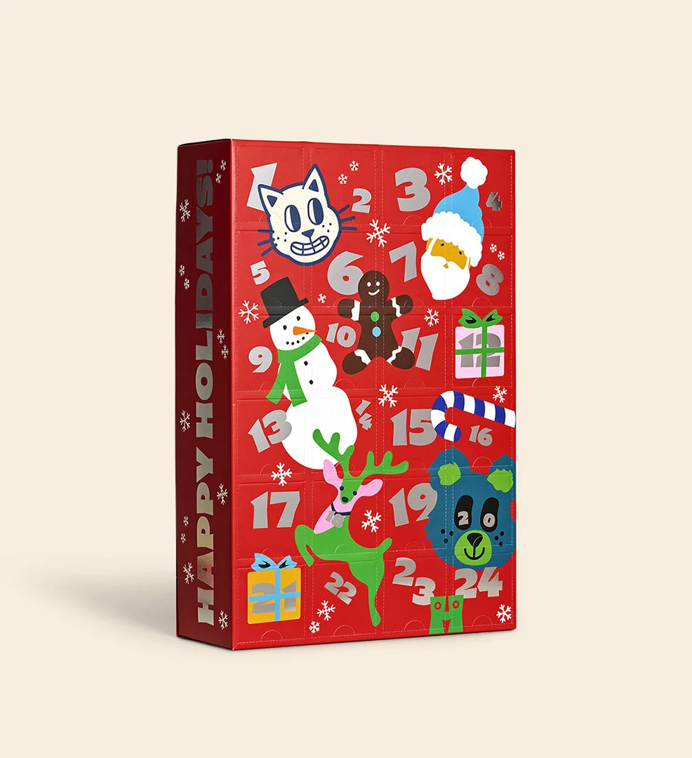 24-Pack Advent Calendar Socks Gift Set