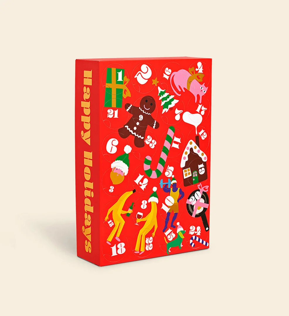 24-Pack 24 Days Of Holiday Socks Gift Set
