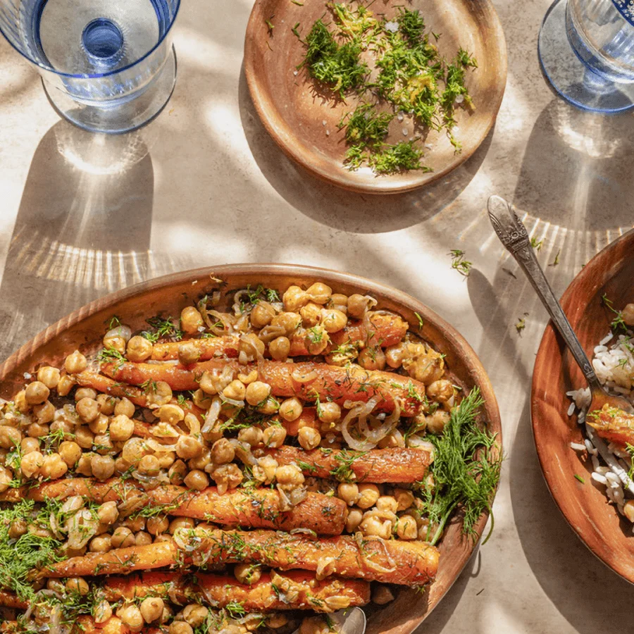 Braised Carrots and Chickpeas