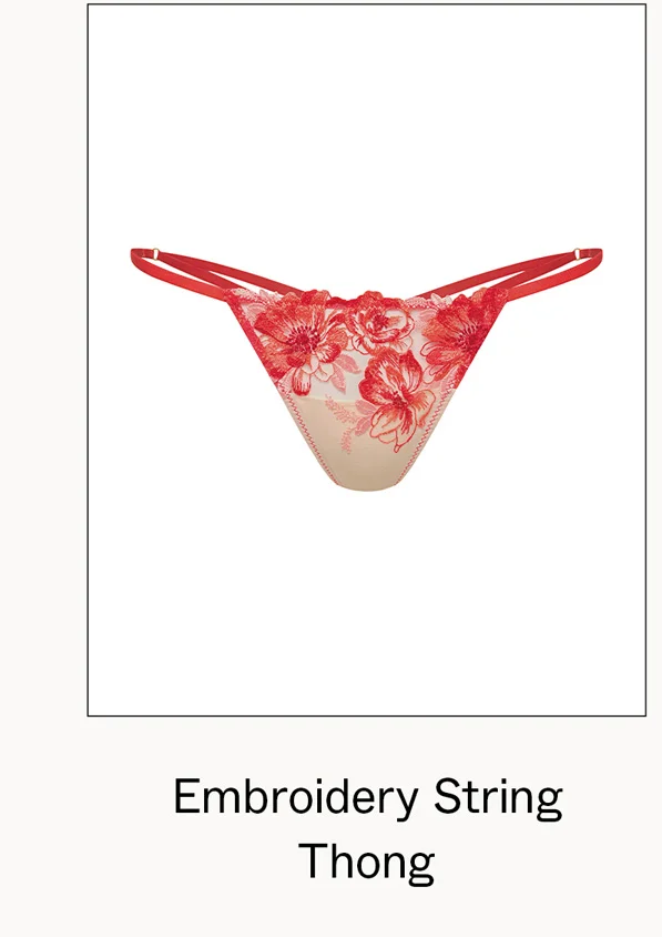 Embroidery String Thong`