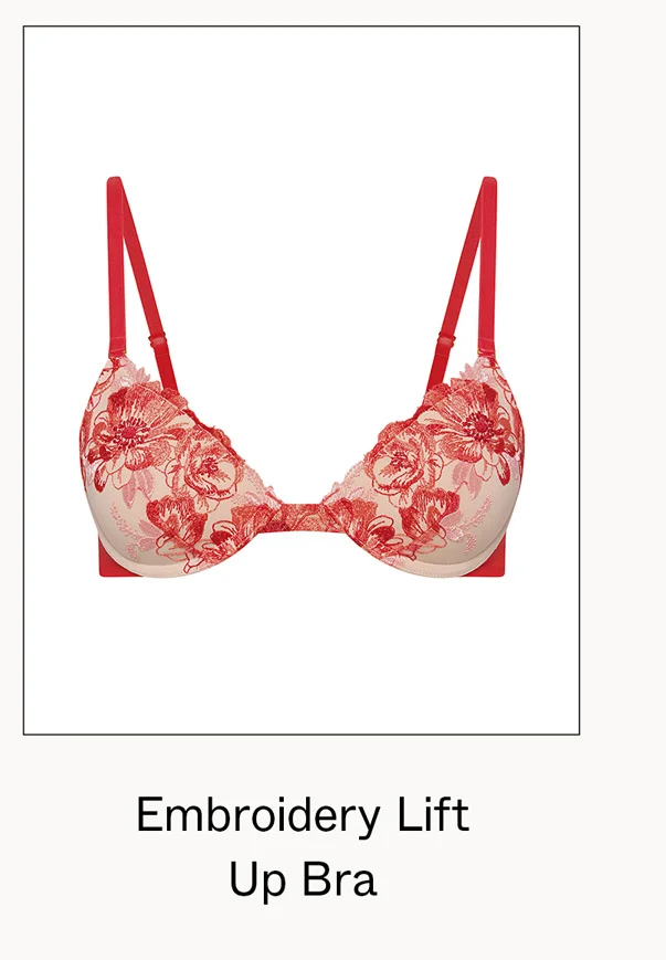 Embroidery Lift Up Bra