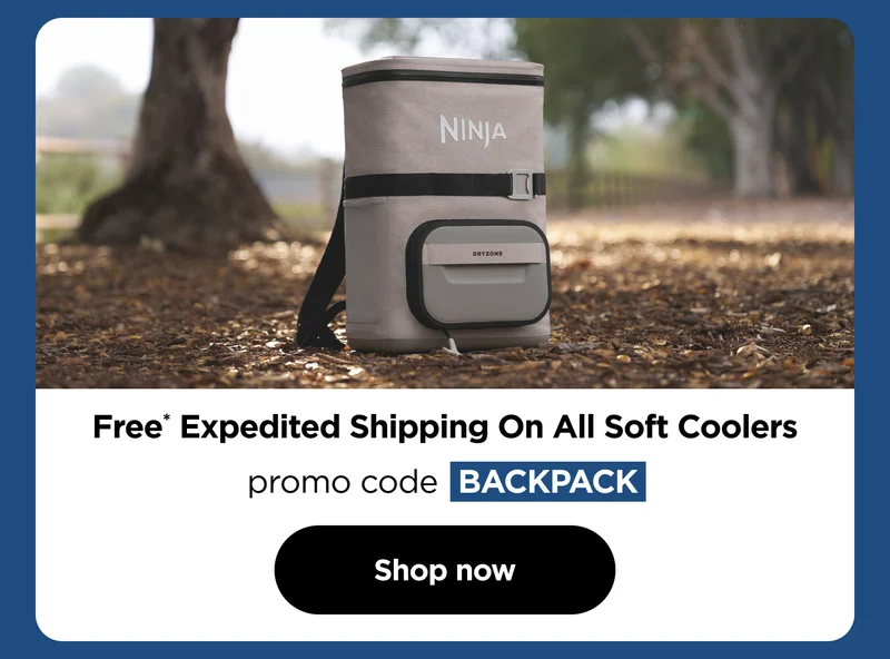 Free* expedited shipping on all soft coolers. promo code: BACKPACK