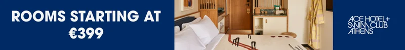 Ace Hotel + Swim Club Athens cozy room. Rooms from €399.