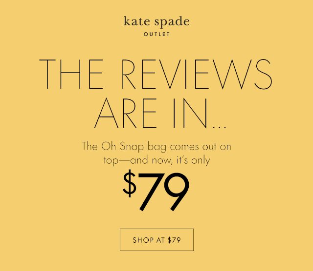 THE REVIEWS ARE IN... The Oh Snap bag comes out on top—and now, it's only $79 SHOP AT $79