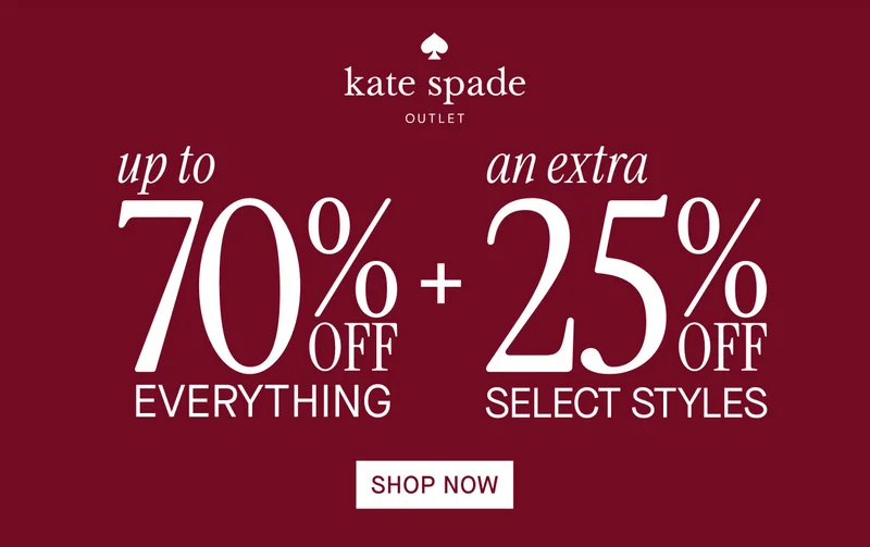 up to 70% off everything + an extra 25% off select styles